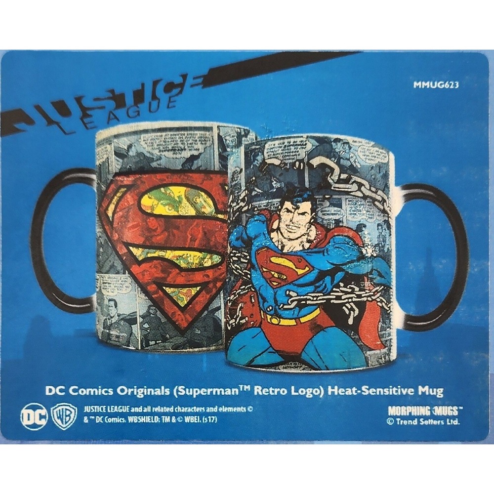 Superman Heat‎ Changing Coffee Mug 2011 Superman Classic DC Comics Justic League